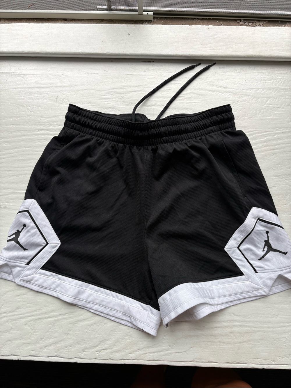Jordan Black White Diamond Dri-FIT Basketball Shorts Size S